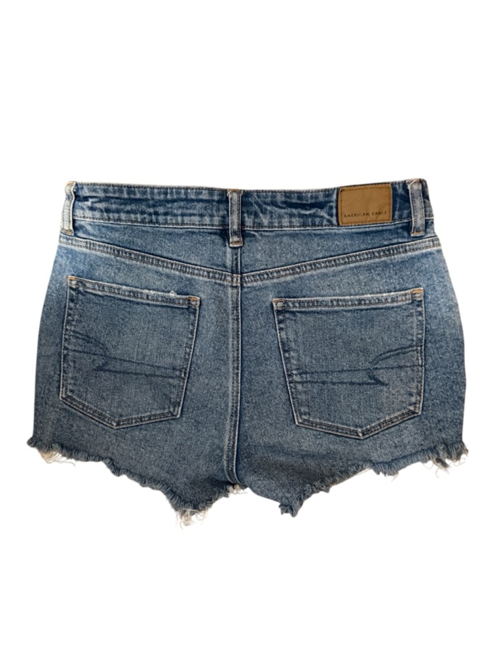 American Eagle Outfitters Distressed Light Blue Denim Jean Shorts - Picture 2 of 4